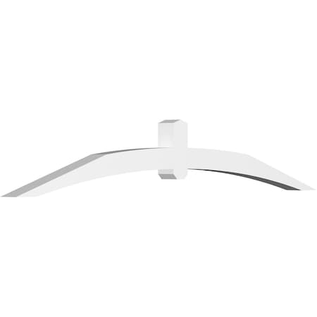 Ekena Millwork Archdale Architectural Grade PVC Gable Bracket, 84"W x 14"H x 4"D x 4"F, 4/12 Pitch GBP084X14X0404ARC00